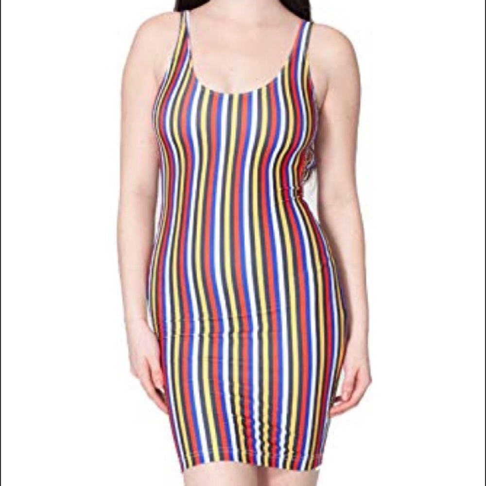 American apparel scoop back Barcelona stripe dress